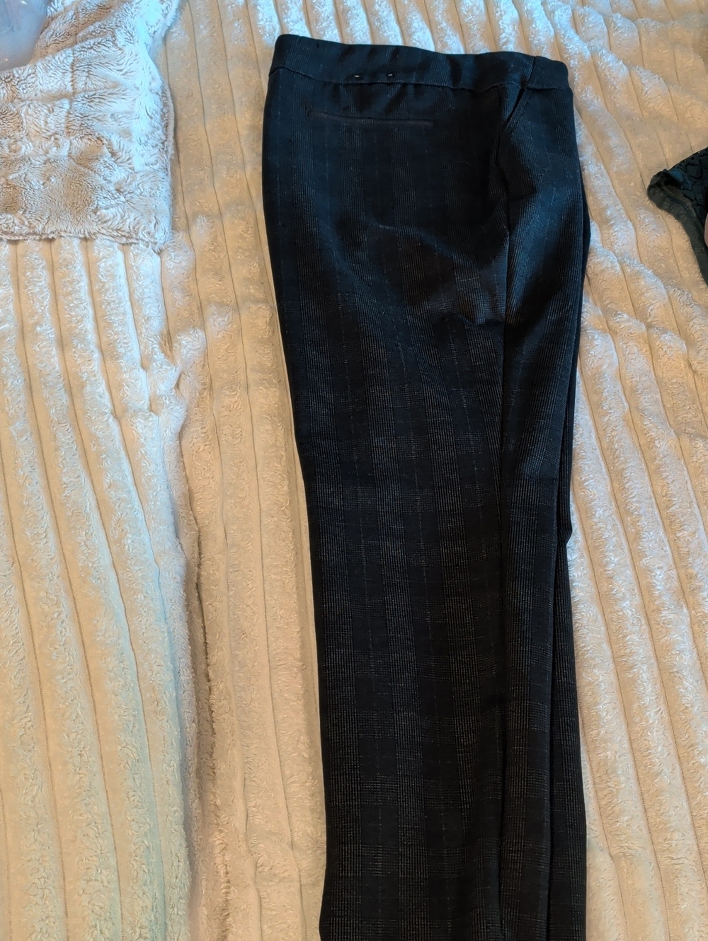 Dalia Black Pinstripe Dress Trousers